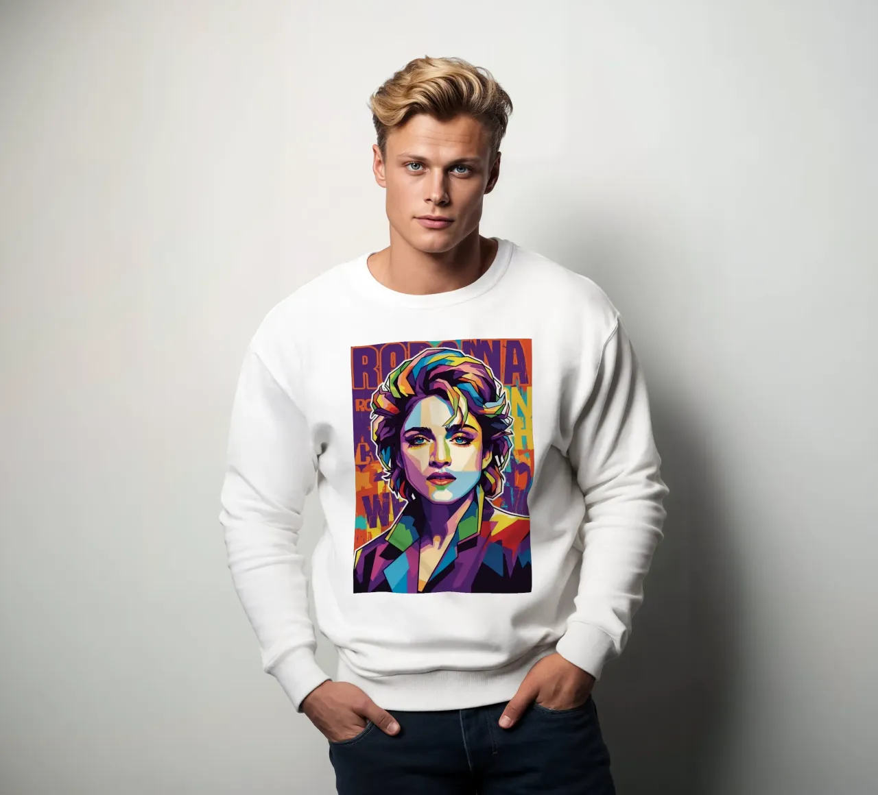 Madonna colorata pop art felpa da Hantamrata