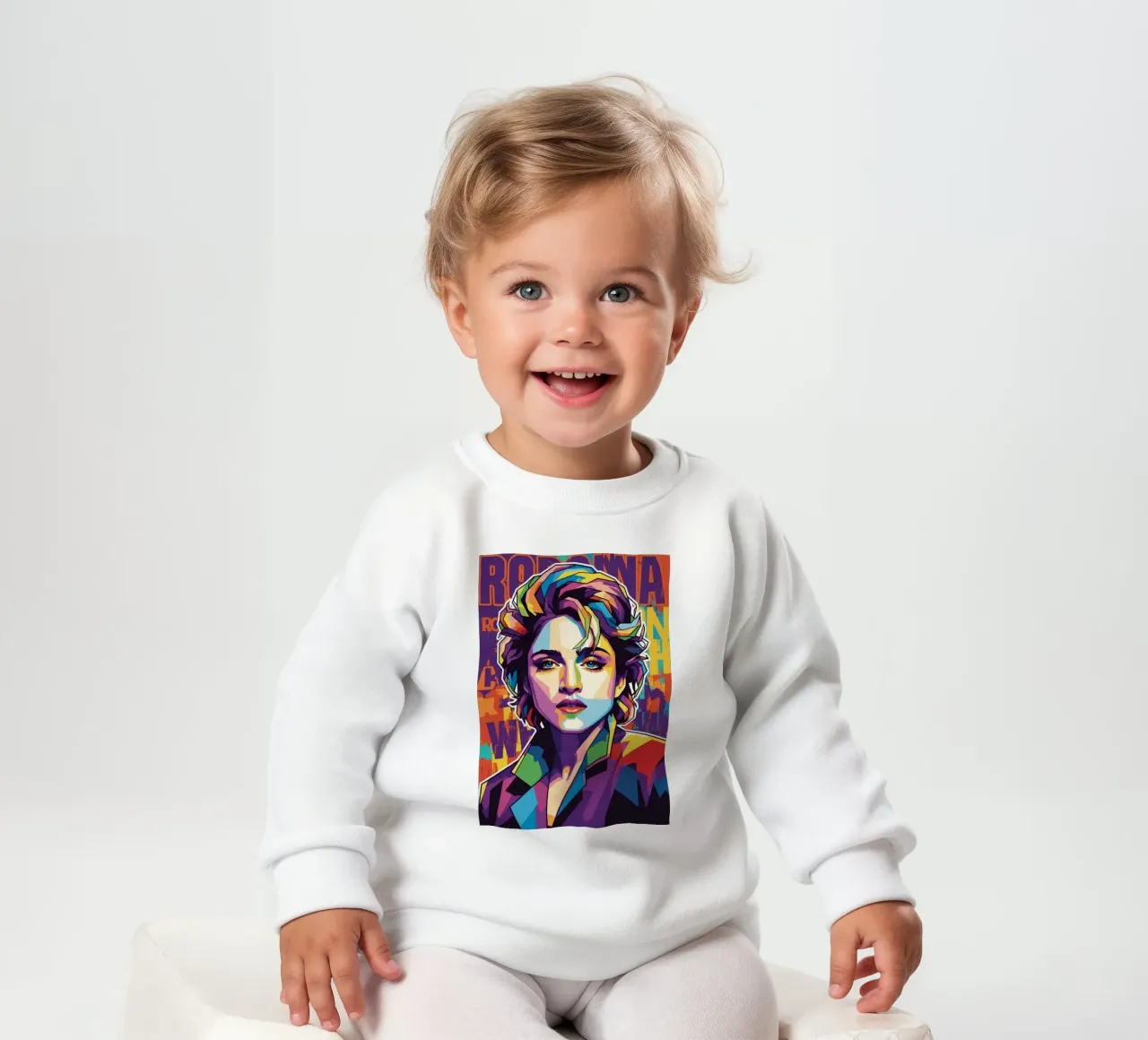 Madonna colorata pop art felpa neonato da Hantamrata