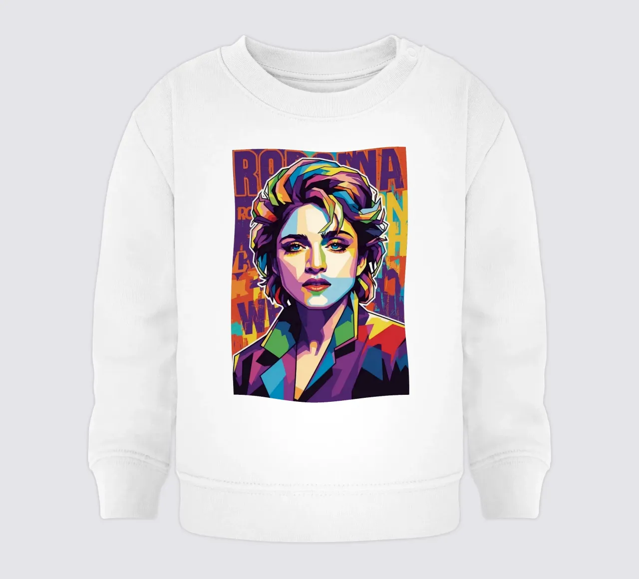 Madonna colorata pop art felpa neonato da Hantamrata