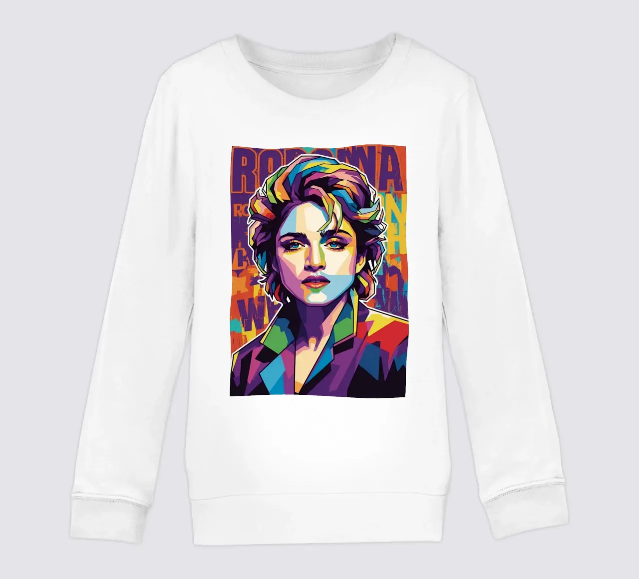Madonna colorata pop art felpa bambino da Hantamrata