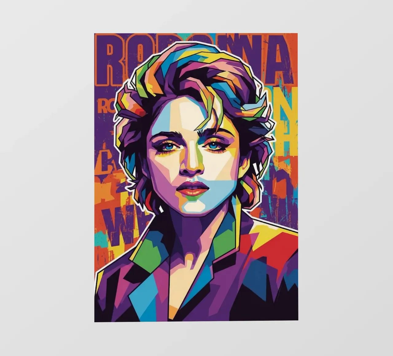 Madonna colorata pop art telo in pvc da Hantamrata