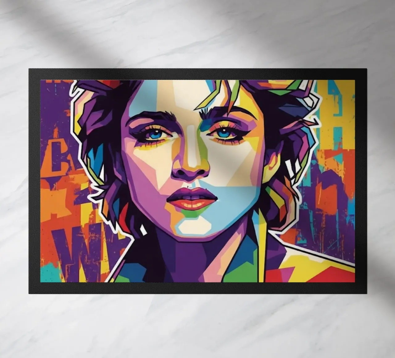 Madonna colorata pop art zerbino da Hantamrata
