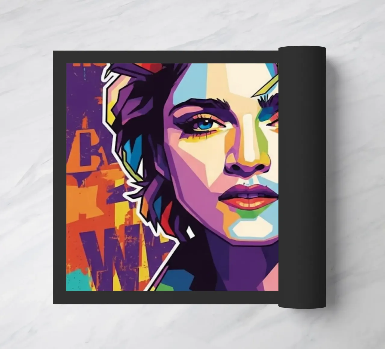 Madonna colorata pop art zerbino da Hantamrata