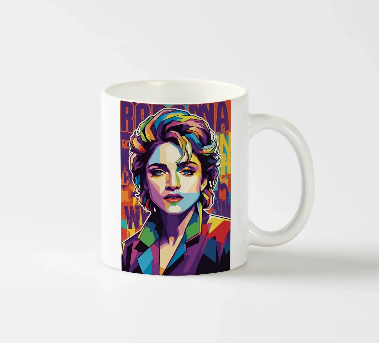 Madonna colorata pop art tazza in ceramica da Hantamrata