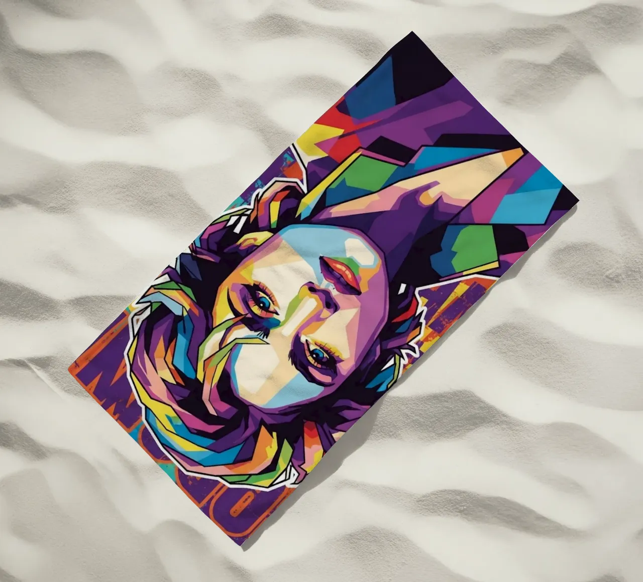 Madonna colorata pop art telo mare da Hantamrata