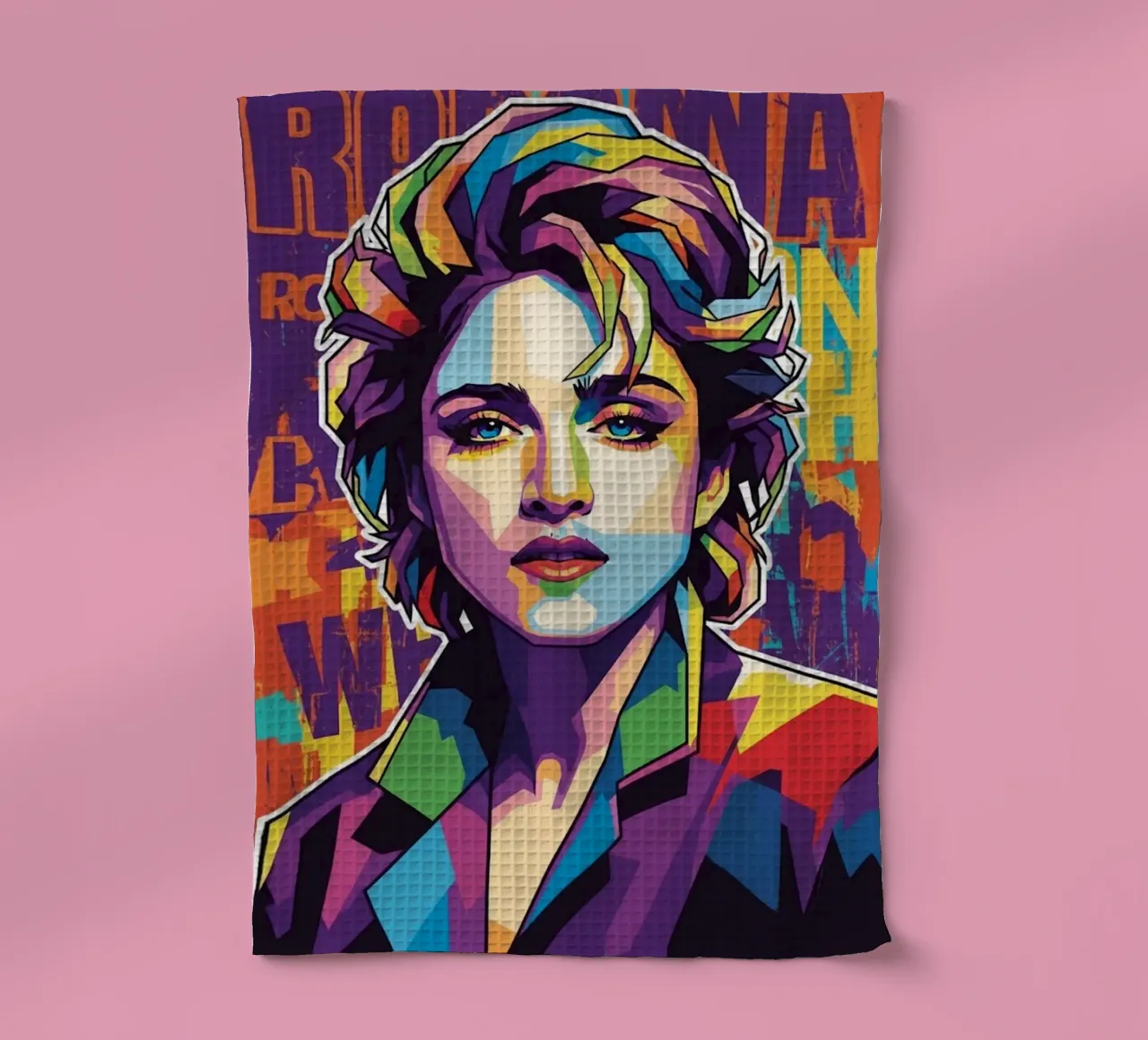 Madonna colorata pop art canovaccio da cucina da Hantamrata
