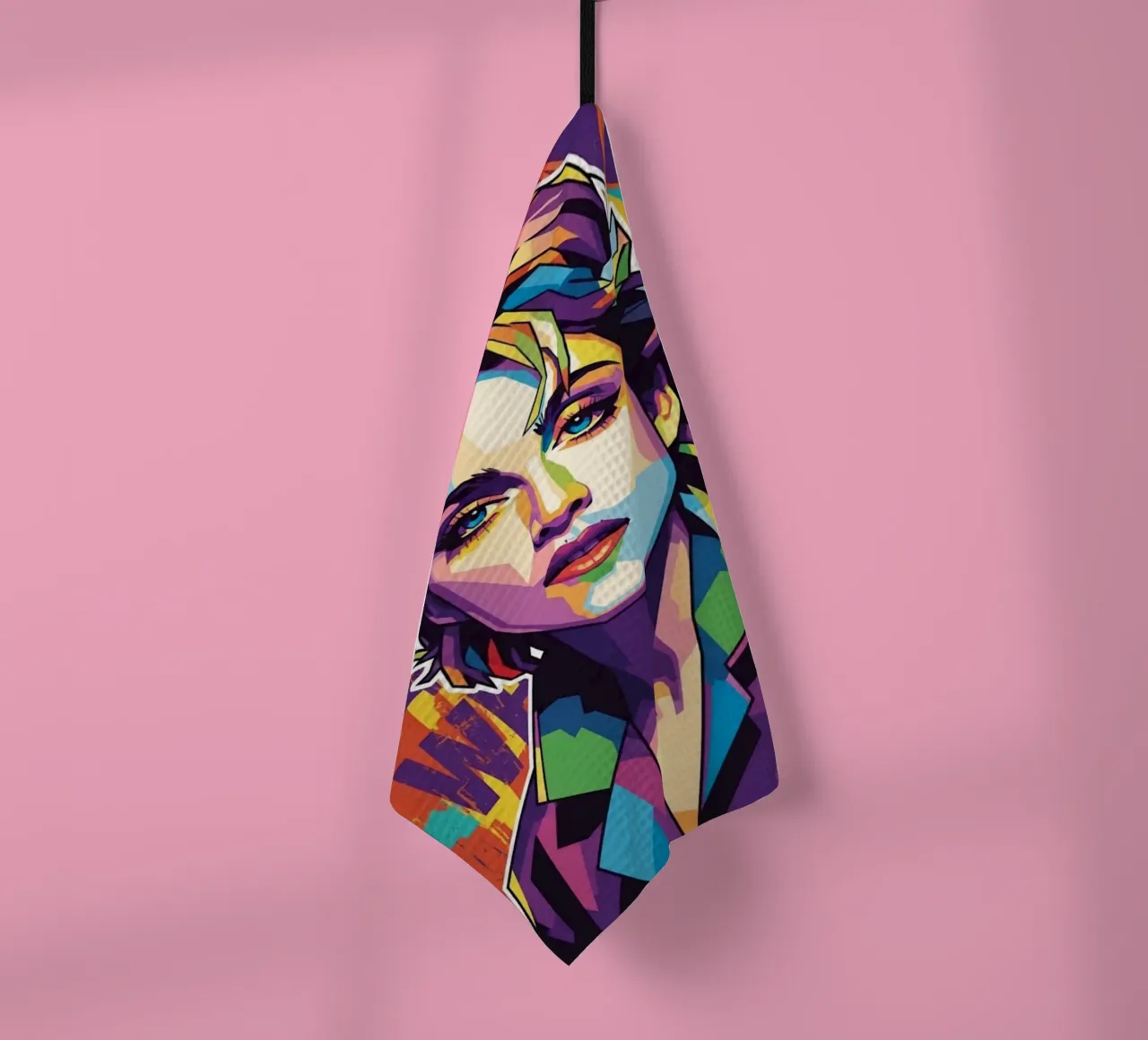 Madonna colorata pop art canovaccio da cucina da Hantamrata