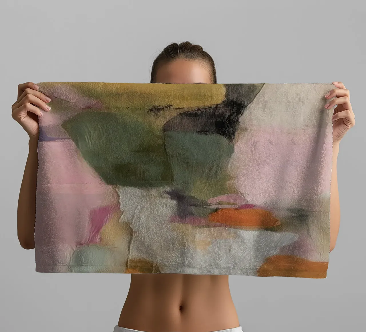 Fine abstract fields towel by Carinaprint