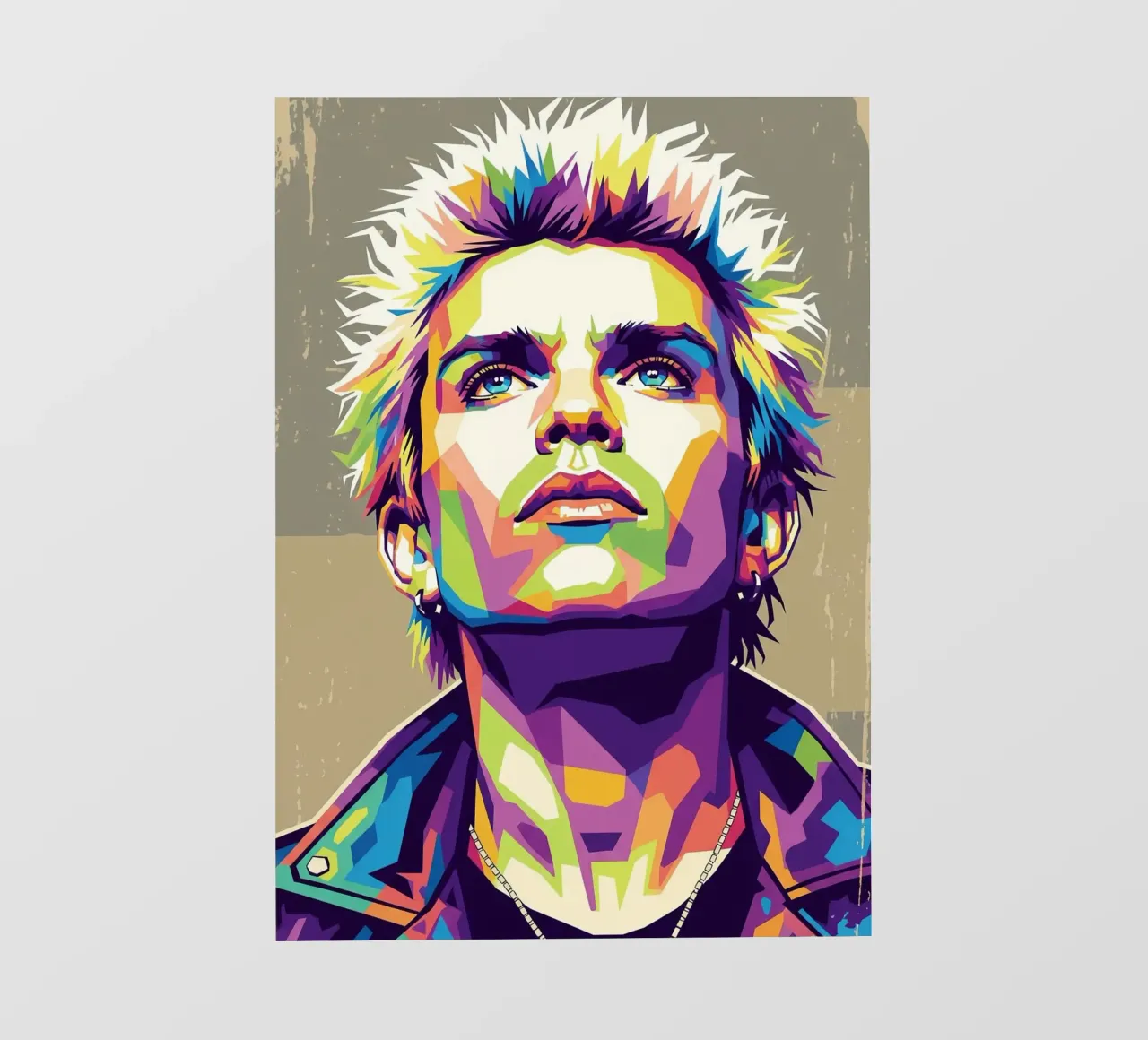 Billy Idol ritratto in stile pop art pellicola backlit da Hantamrata