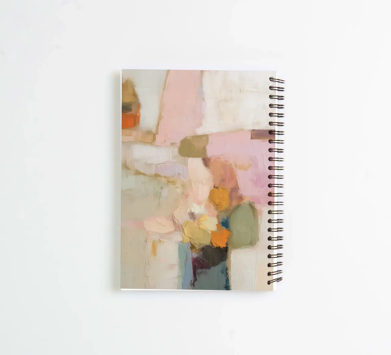 Delicate abstract worlds of colour spiral notebook by Carinaprint
