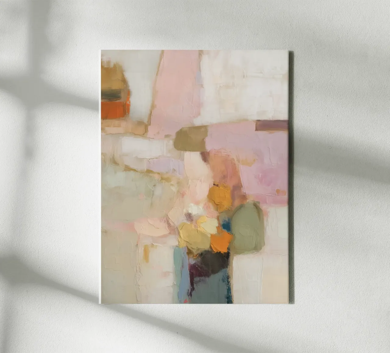 Delicate abstract worlds of colour canvas by Carinaprint