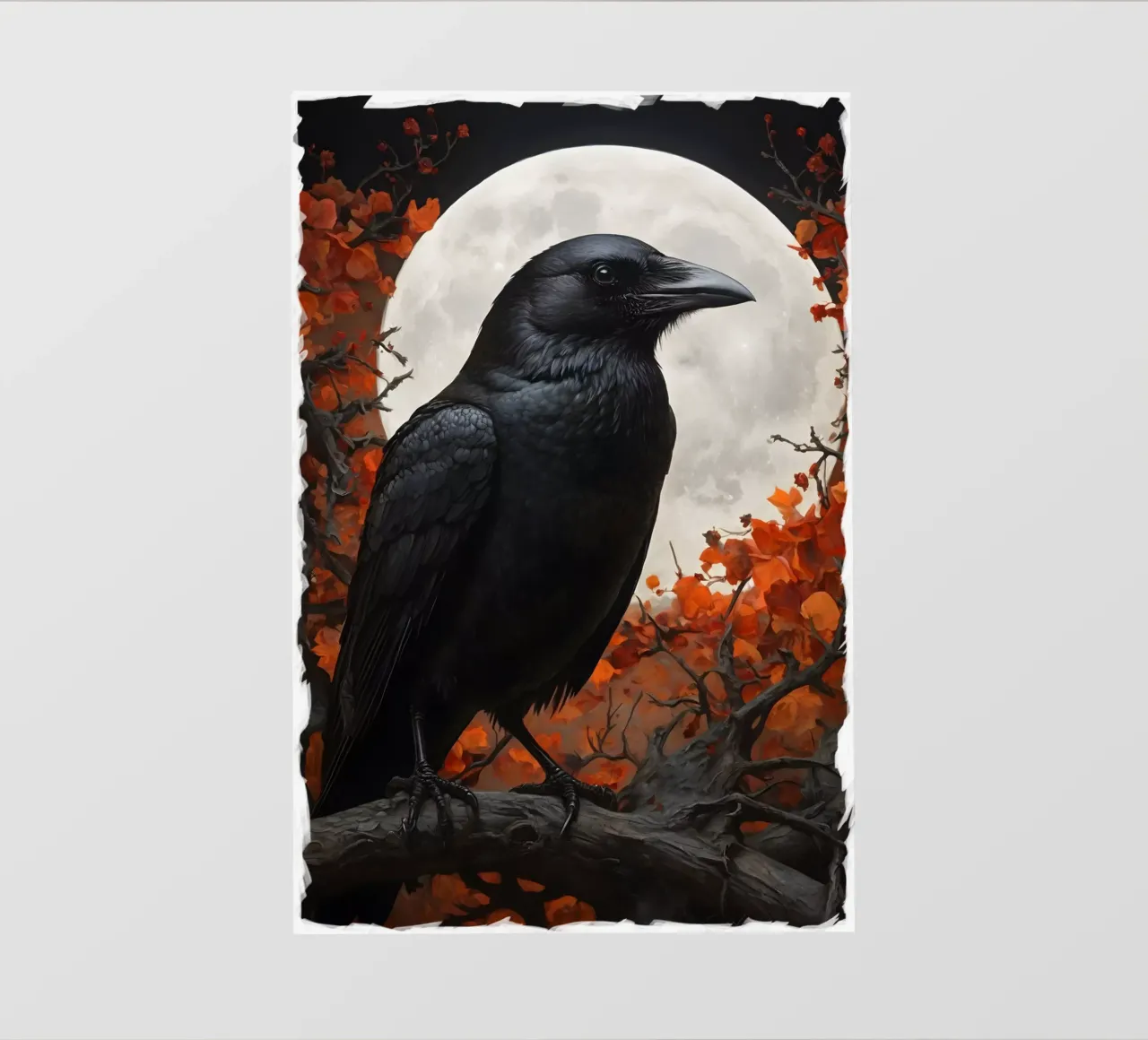 Raven under the Full Moon backlit film by Eva Nev