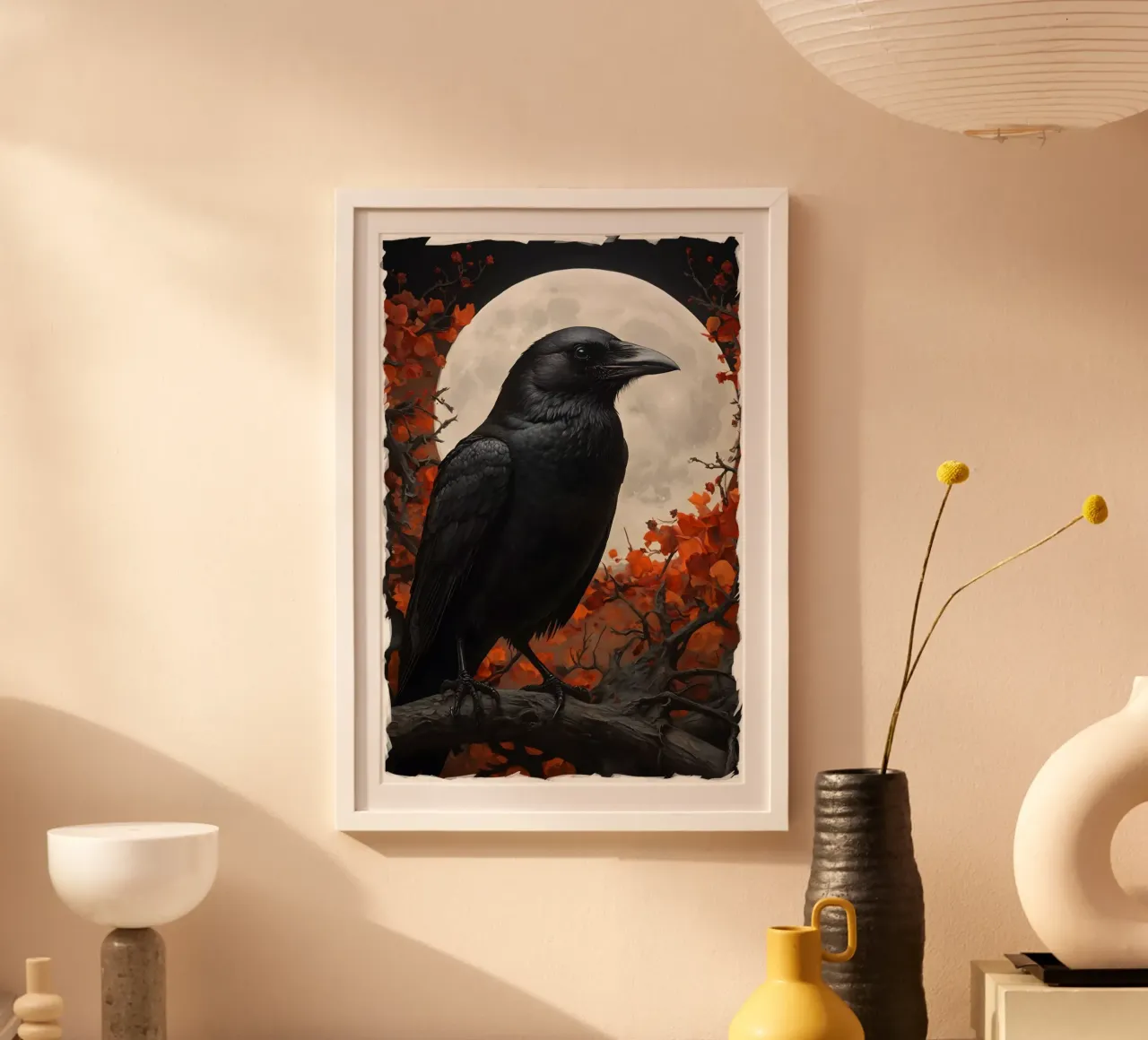Raven under the Full Moon poster by Eva Nev