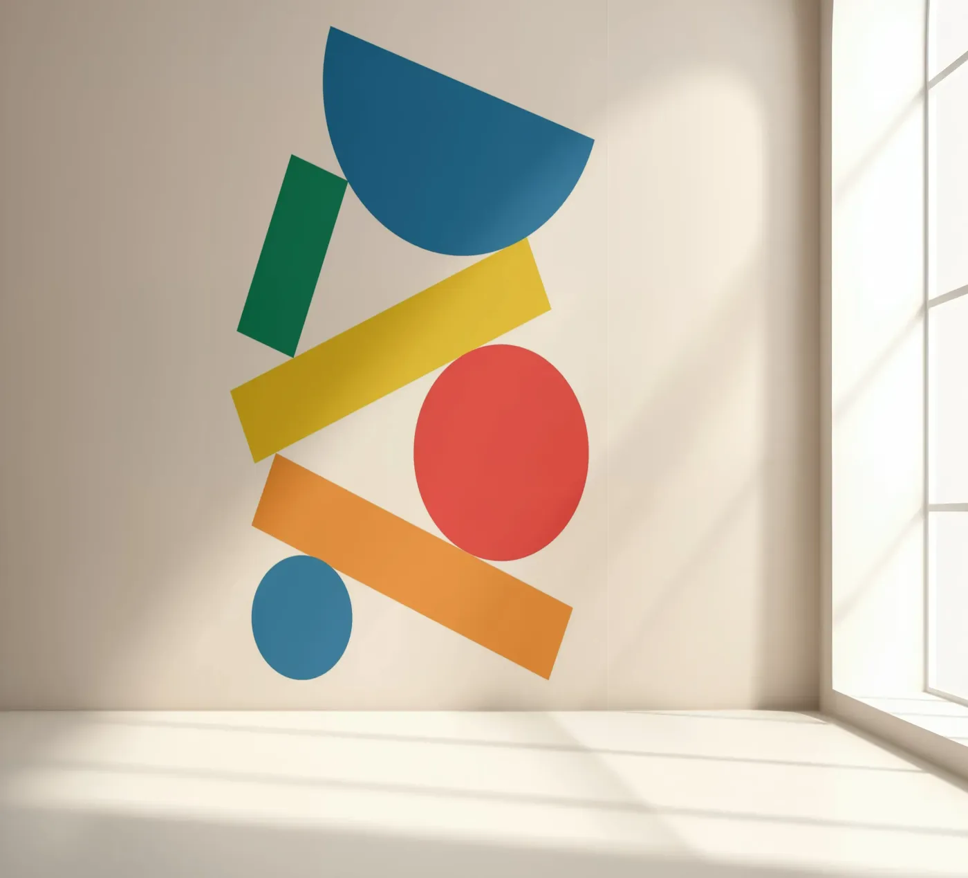 Bauhaus Stack Semi Circle fotobehang van Family Bauhaus Art