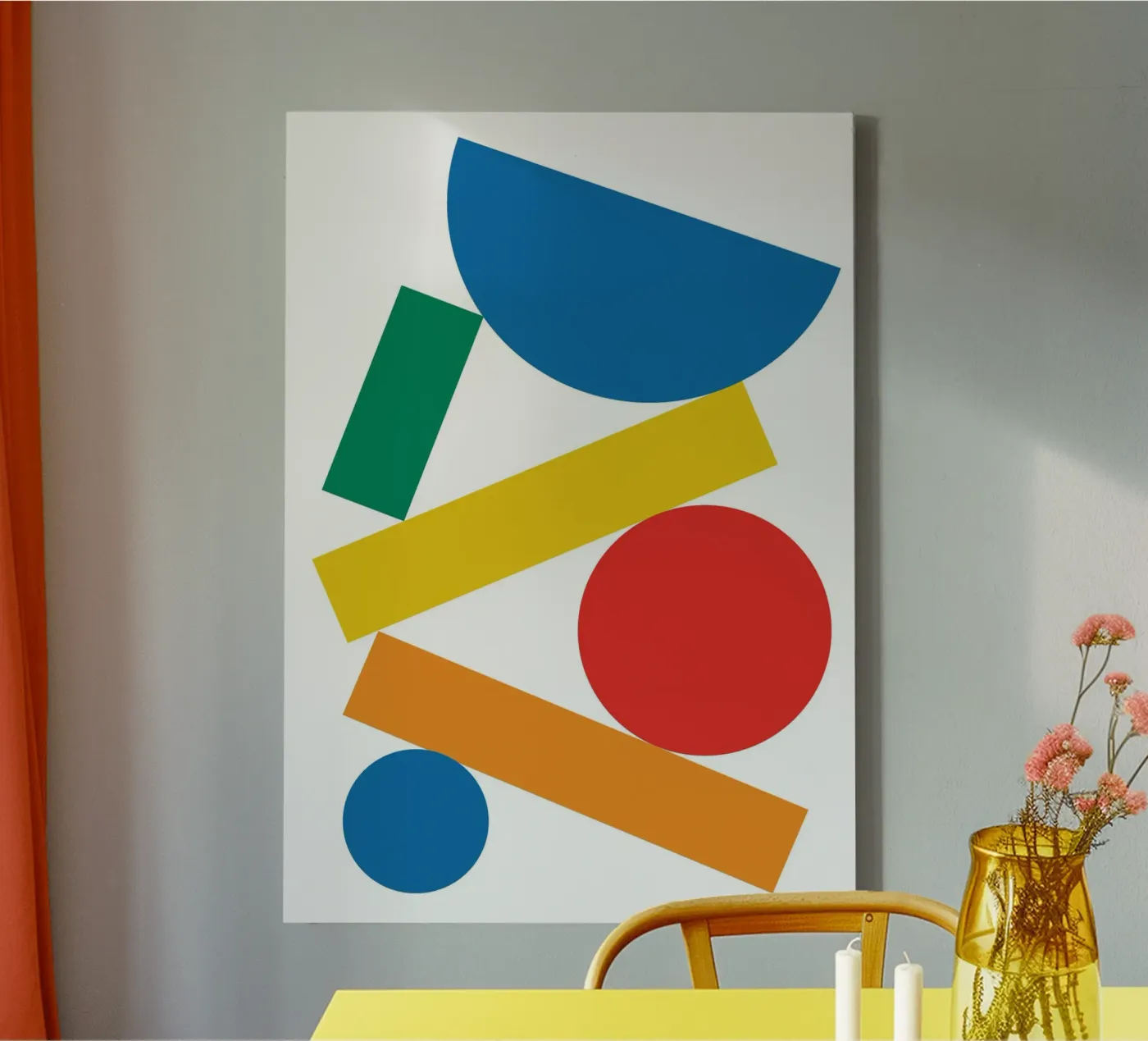 Bauhaus Stack Semi Circle canvas by Family Bauhaus Art