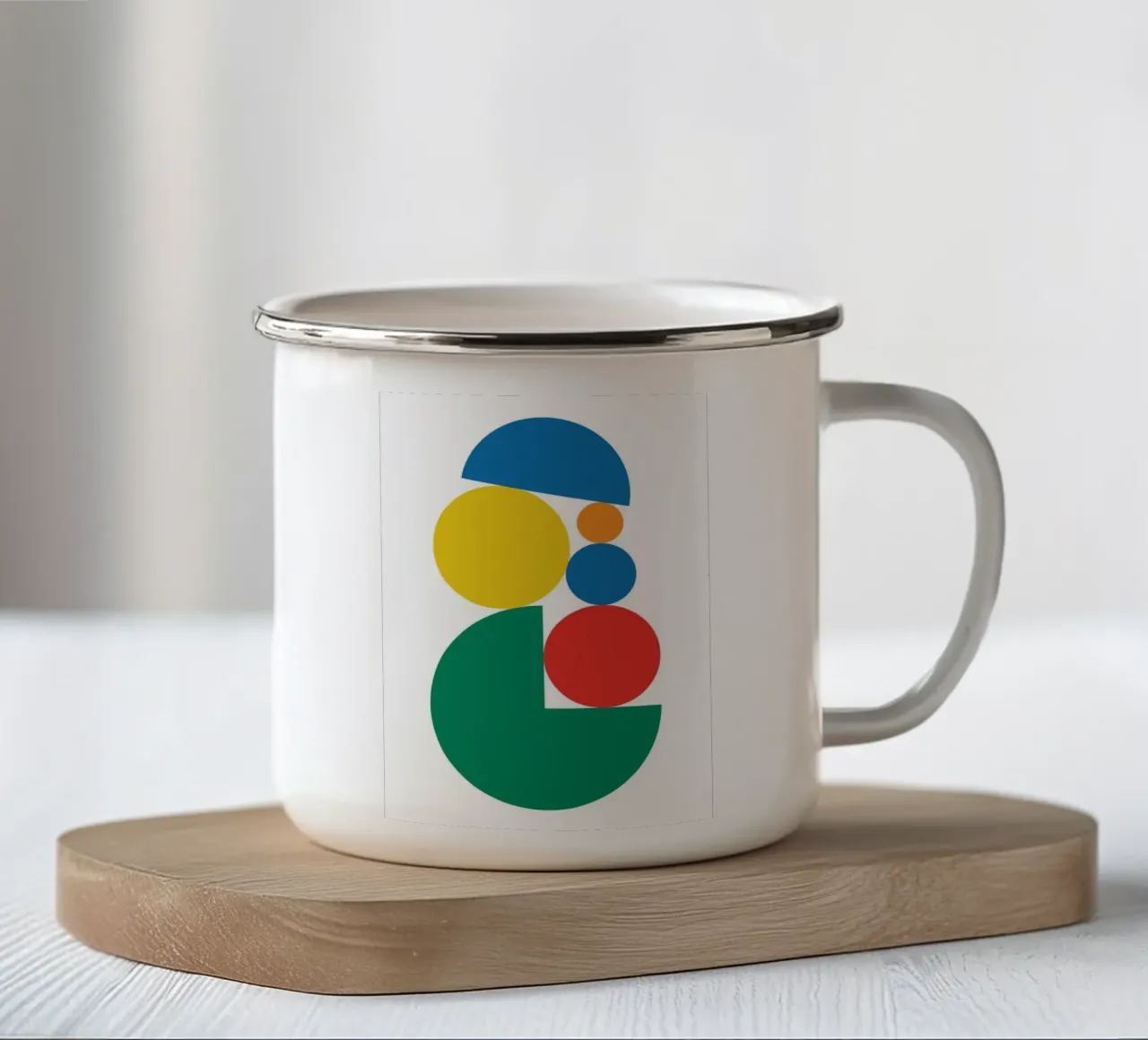 Bauhaus Balance Semi Circle tazza in smalto da Family Bauhaus Art