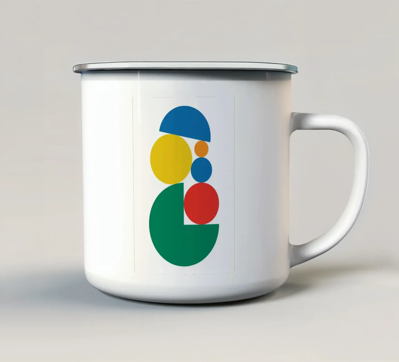 Bauhaus Balance Semi Circle tazza in smalto da Family Bauhaus Art