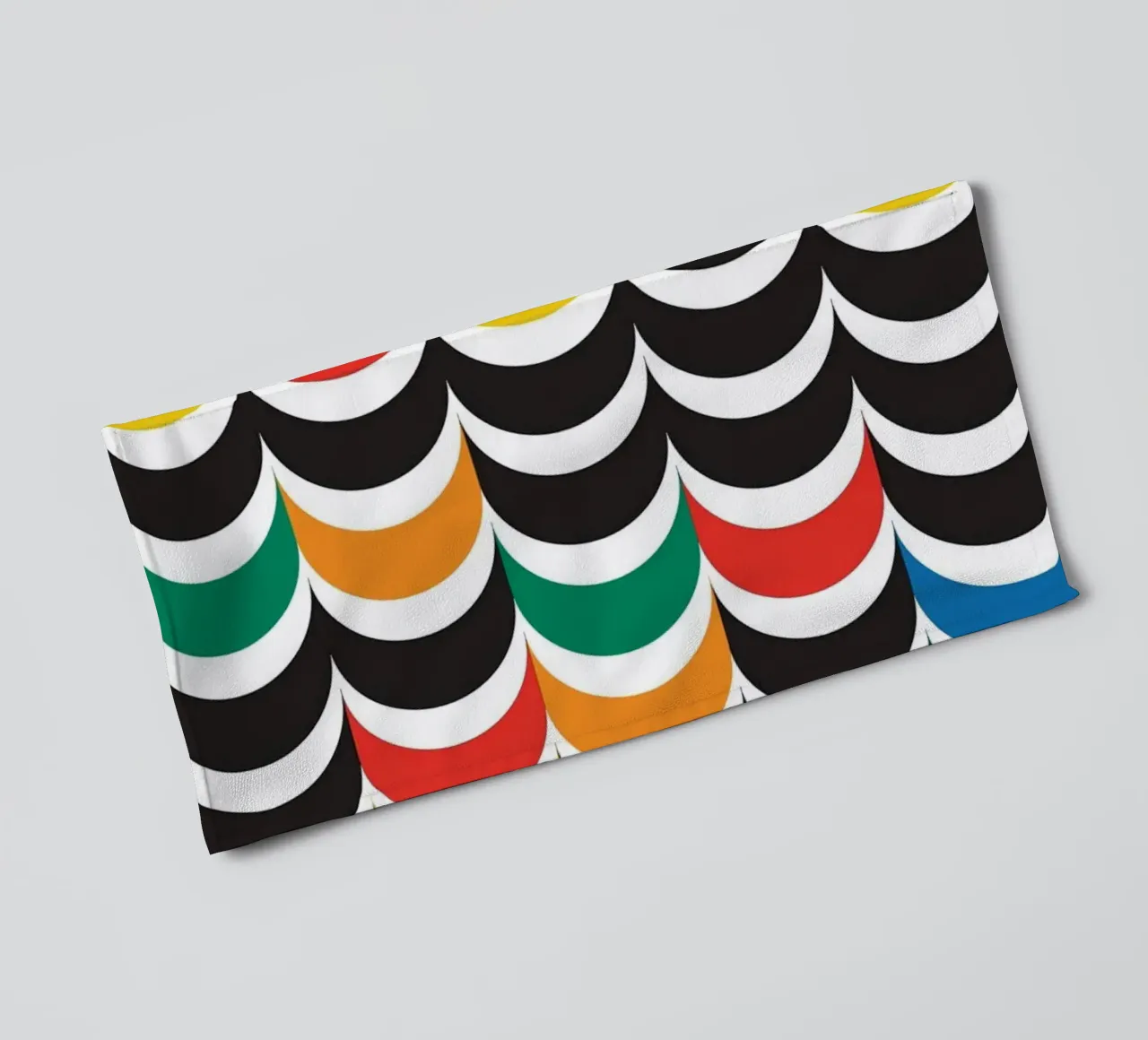 Half circle bauhaus horizontal towel by Family Bauhaus Art