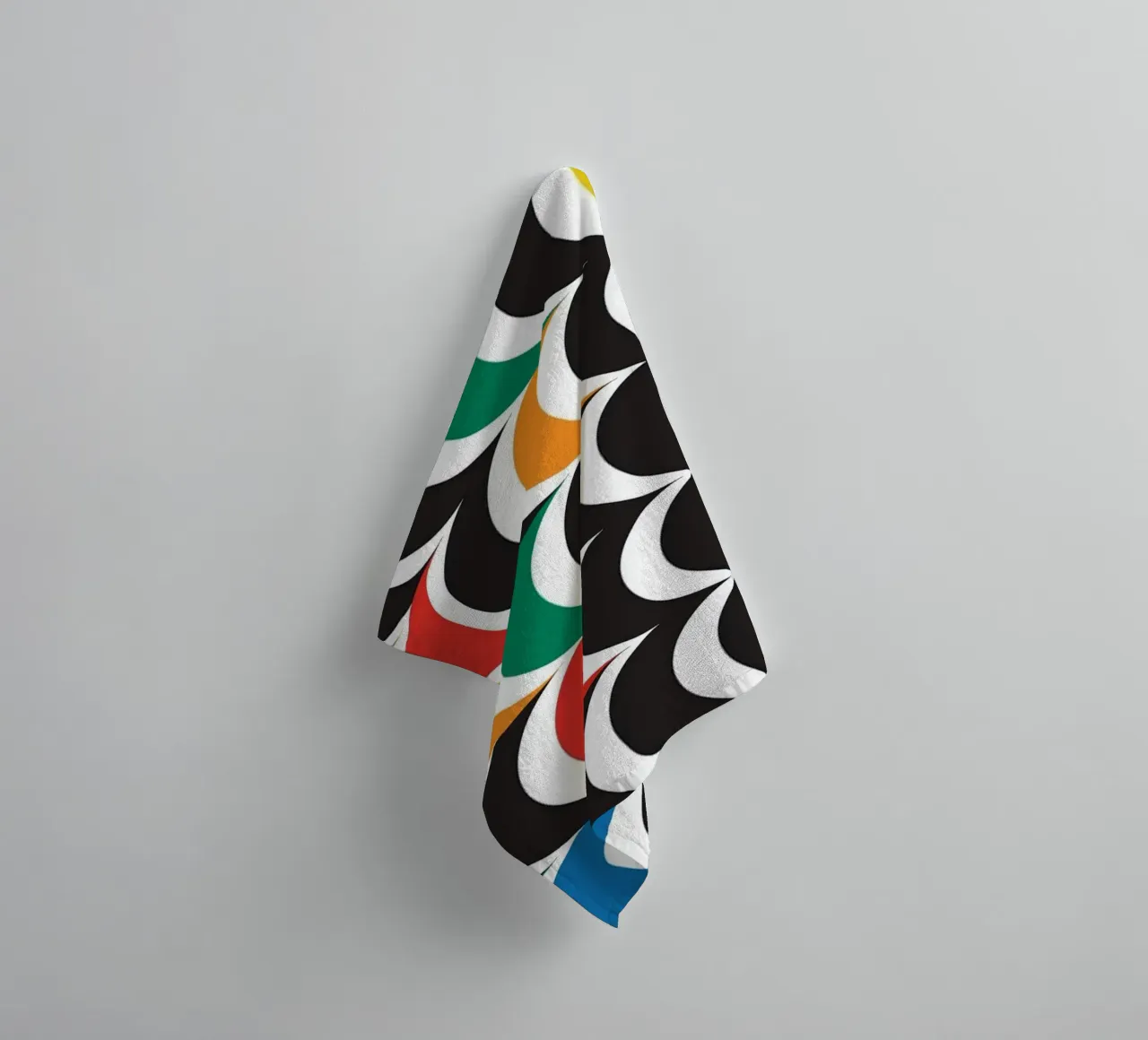 Half circle bauhaus horizontal towel by Family Bauhaus Art