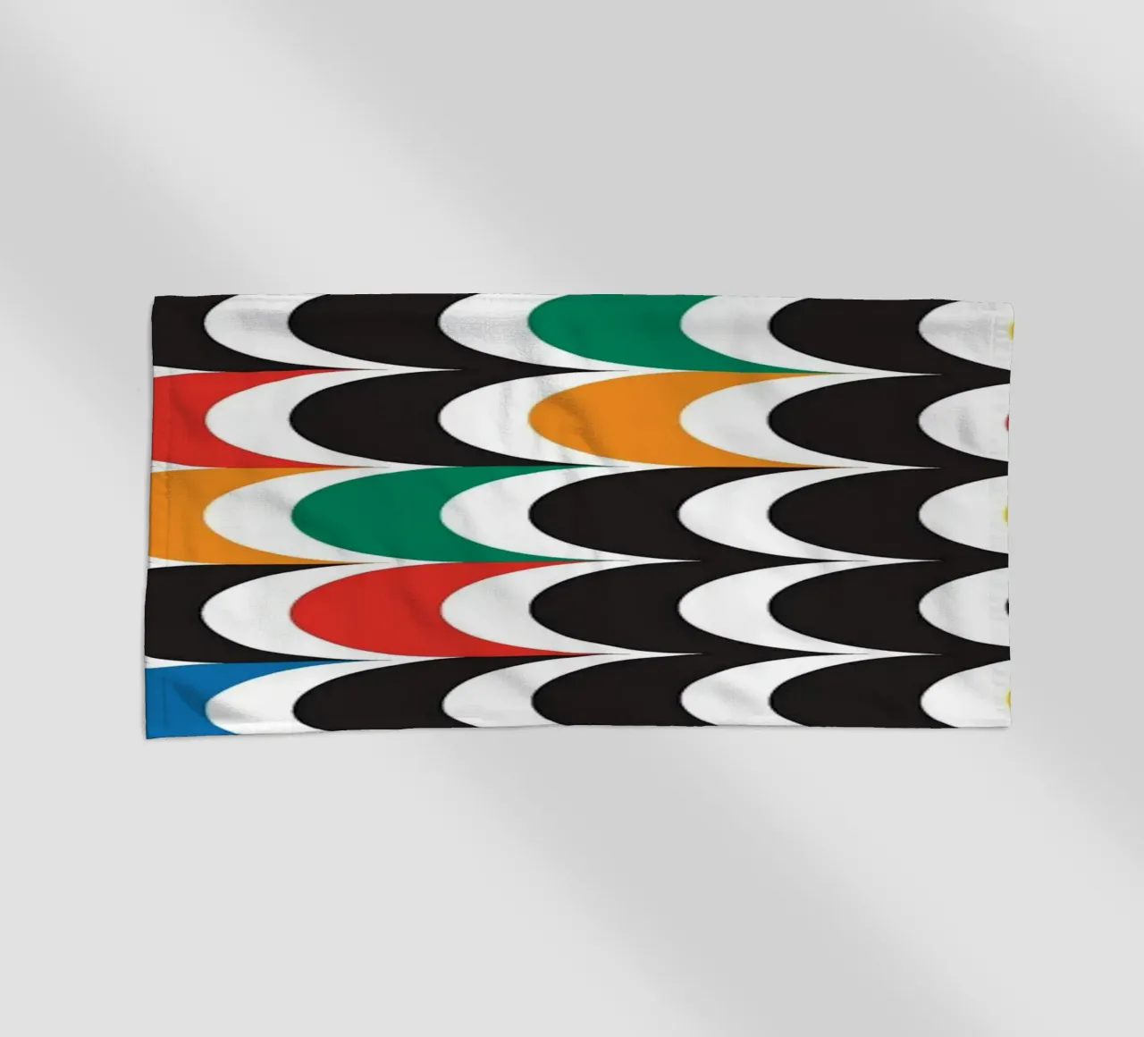 Medio círculo bauhaus horizontal toalla de playa de Family Bauhaus Art
