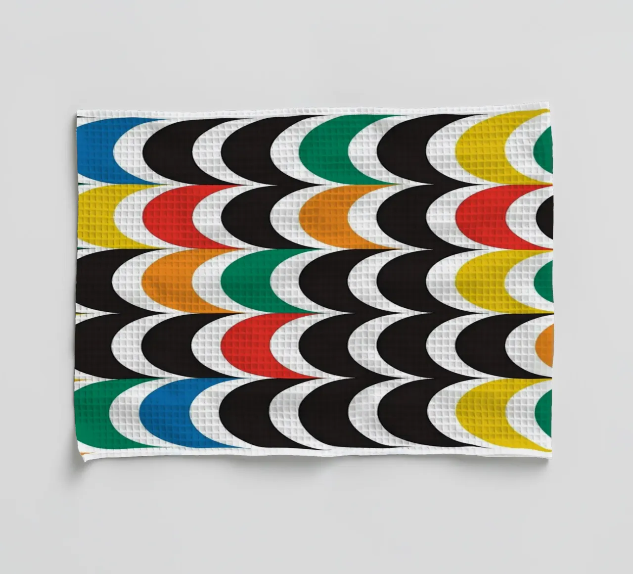 Medio círculo bauhaus horizontal paño de cocina de Family Bauhaus Art