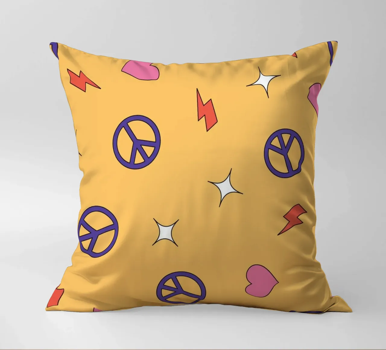 Funky hippy party retrò cuscino da galihstudio