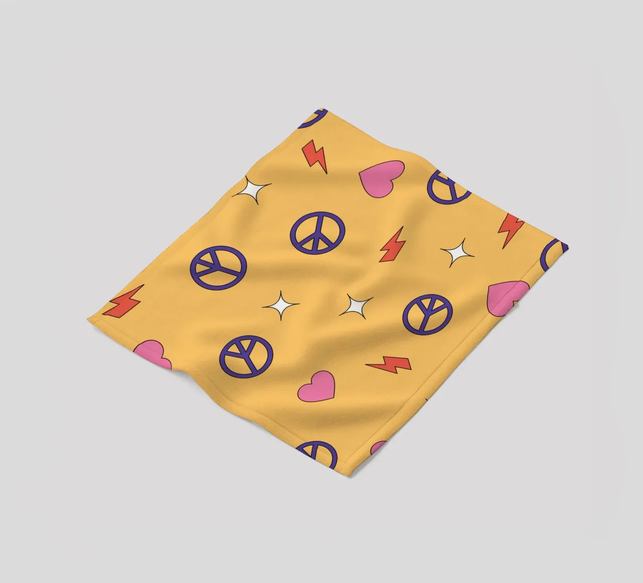 Funky hippy party retrò coperta in pile da galihstudio