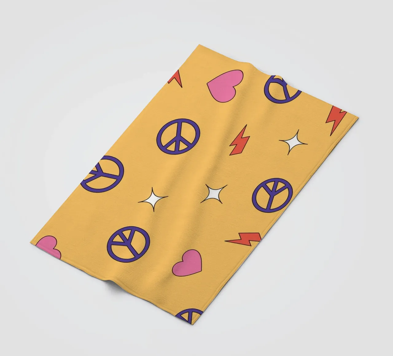Funky hippy party retrò coperta in pile da galihstudio