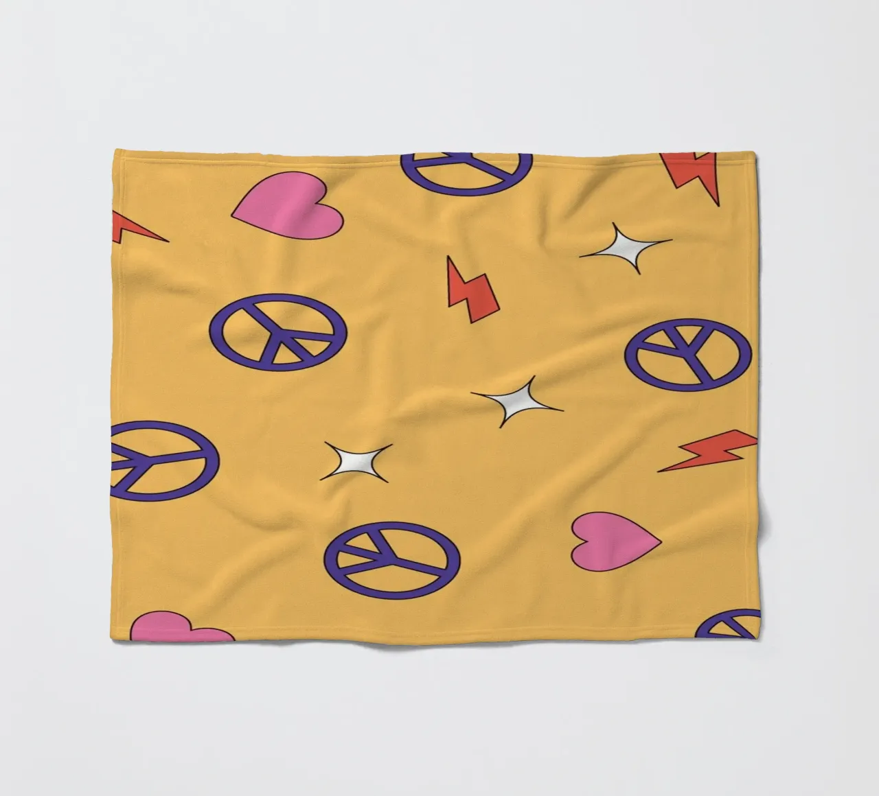 Funky hippy party retrò coperta in pile da galihstudio