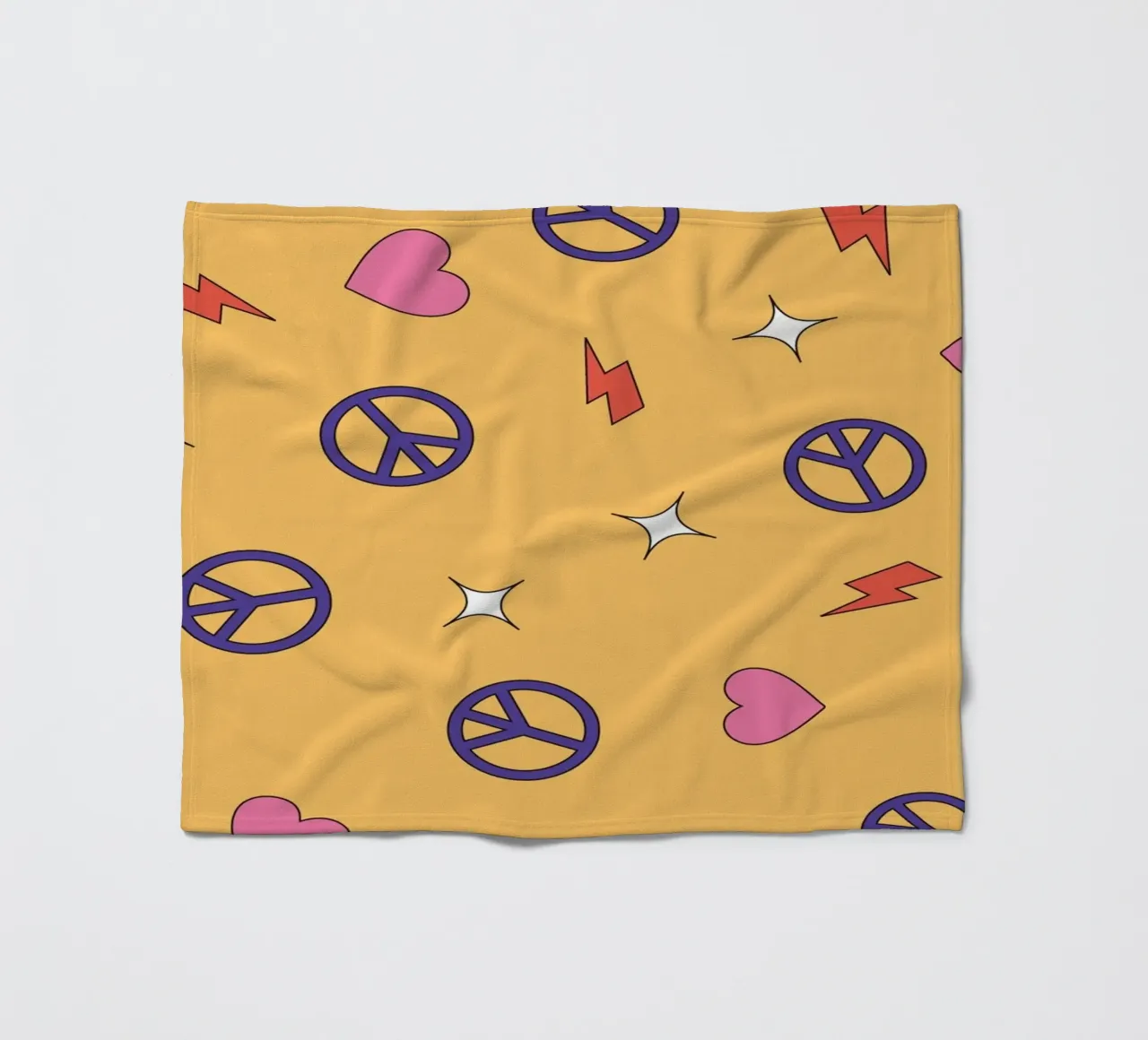 Funky hippy party retrò coperta in pile da galihstudio