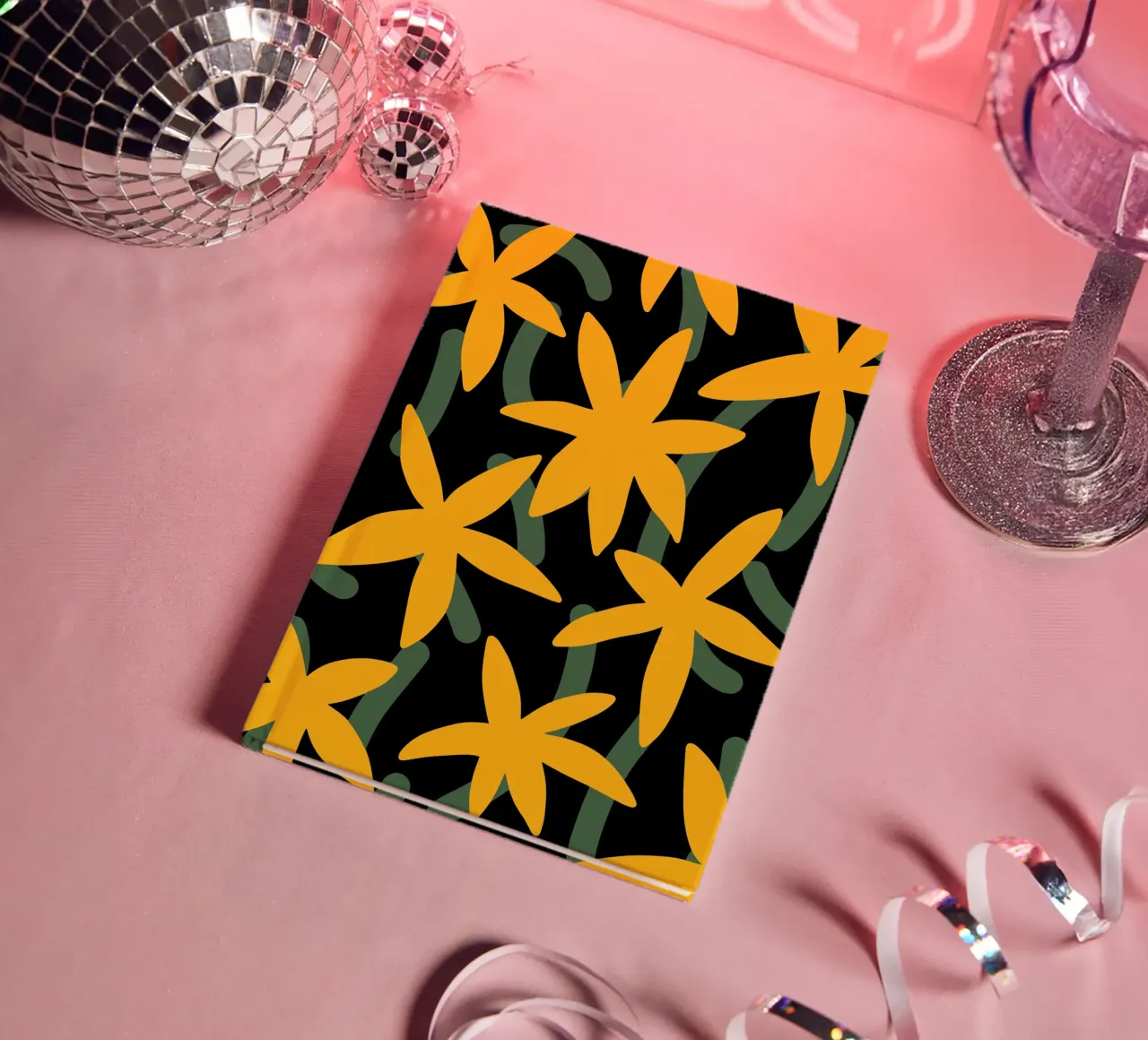 Star flower pattern notebook by Little Dean