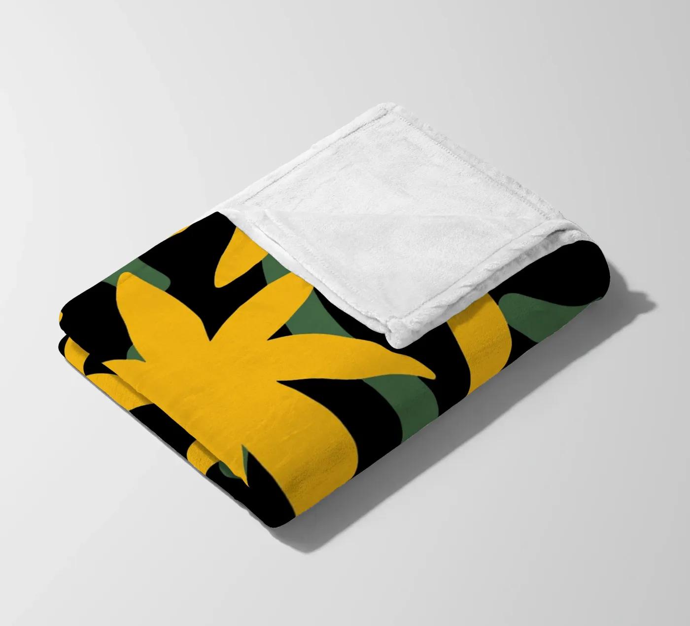 Star flower pattern fleece blanket by Little Dean