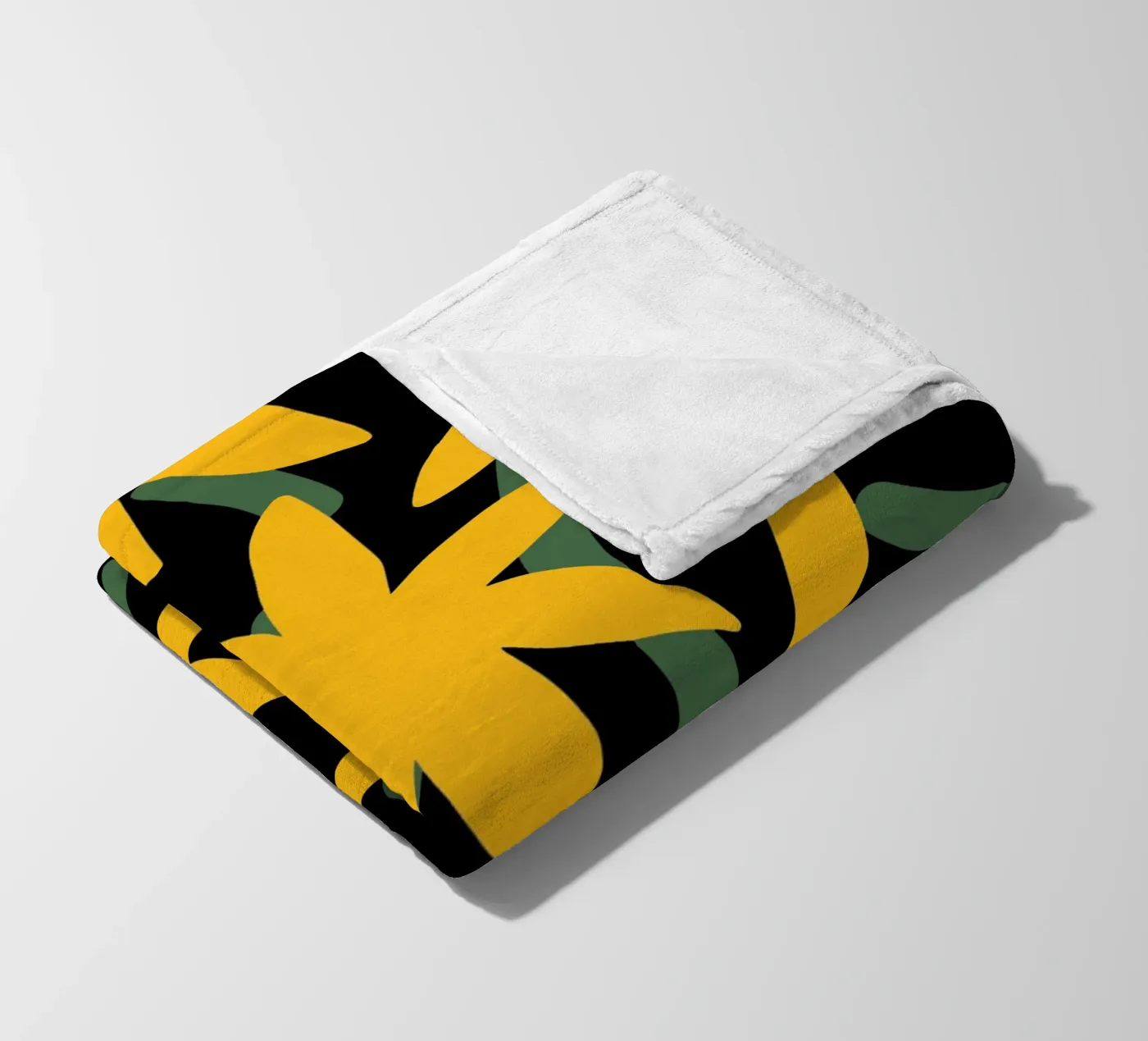 Star flower pattern fleece blanket by Little Dean