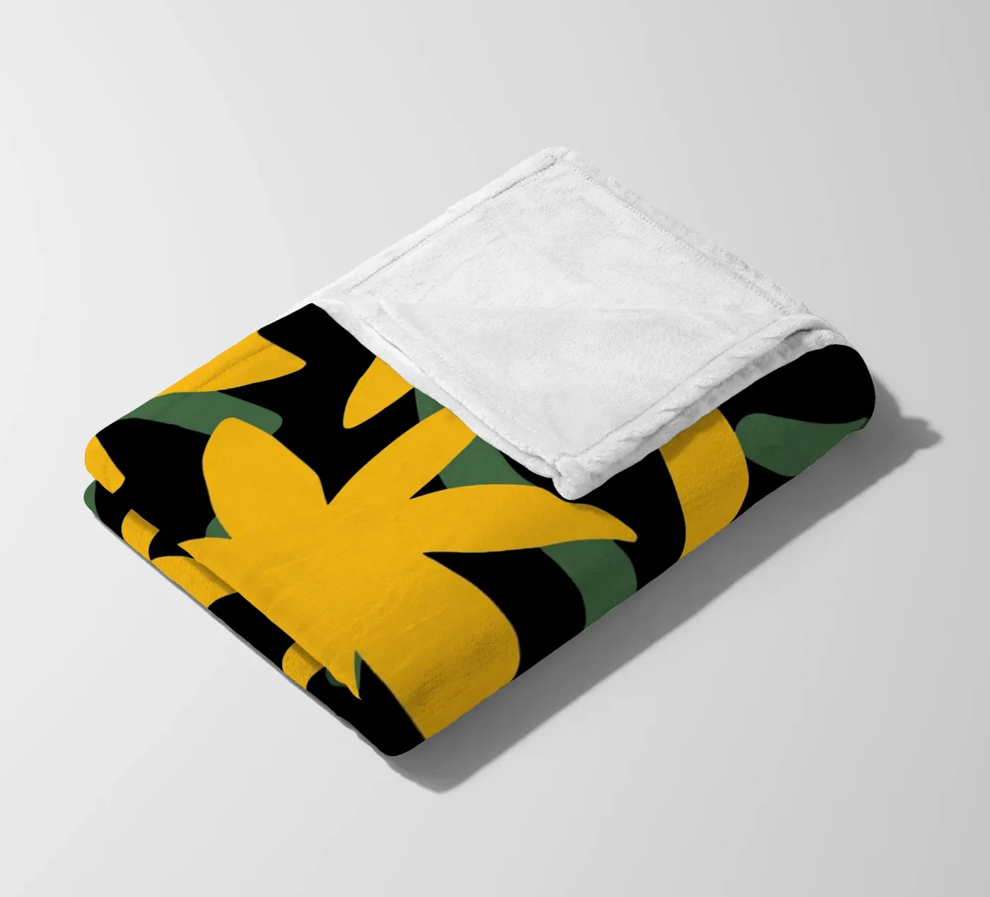 Star flower pattern fleece blanket by Little Dean