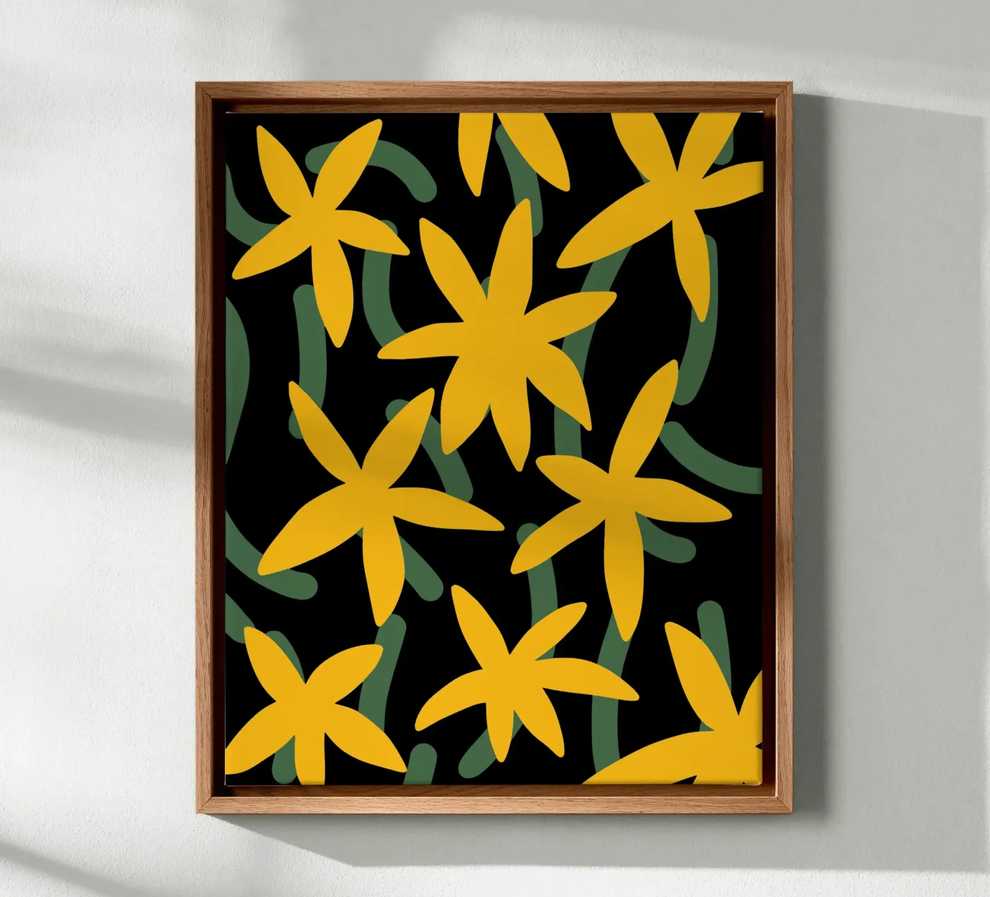 Star flower pattern canvas by Little Dean