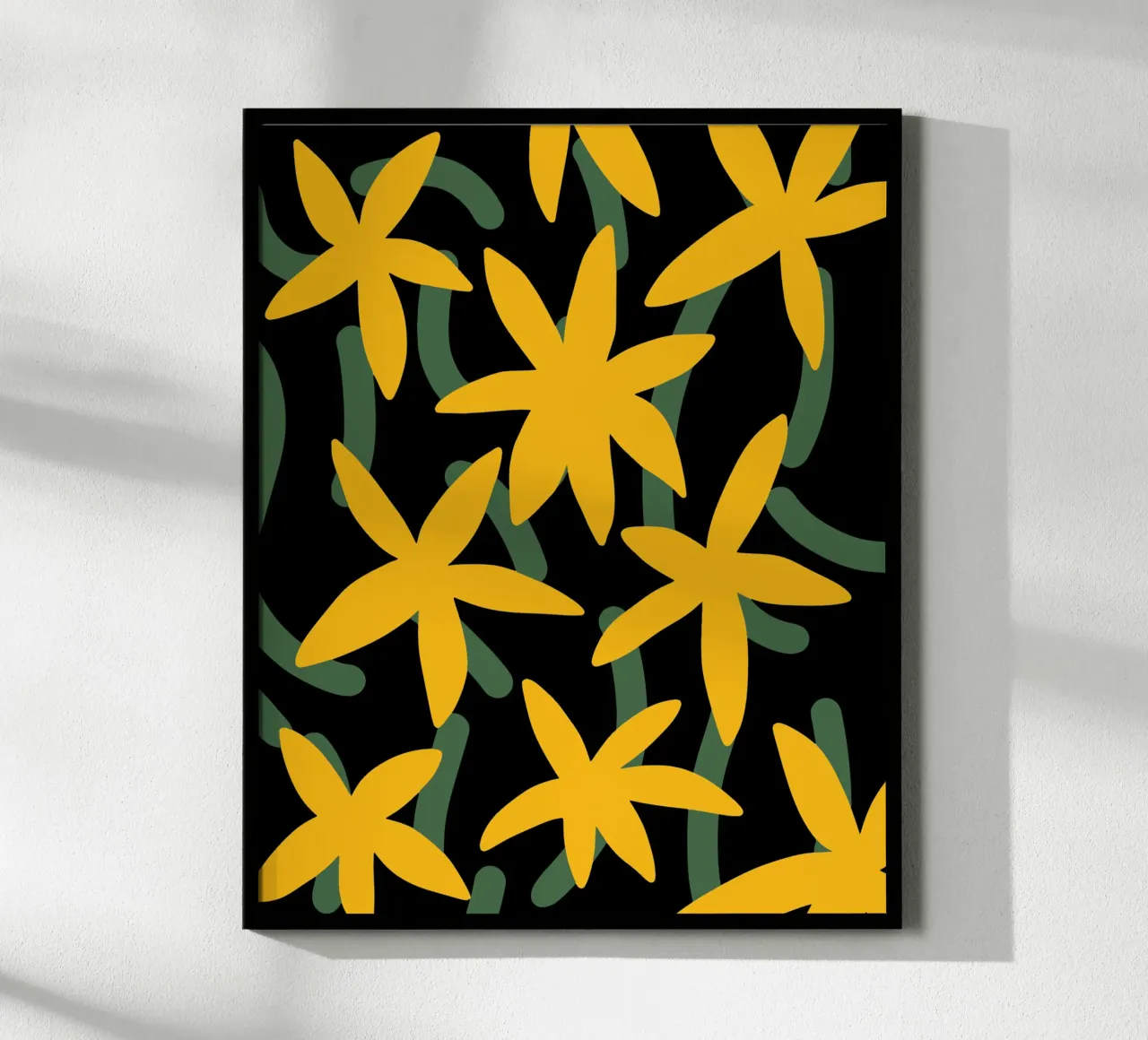 Star flower pattern poster by Little Dean