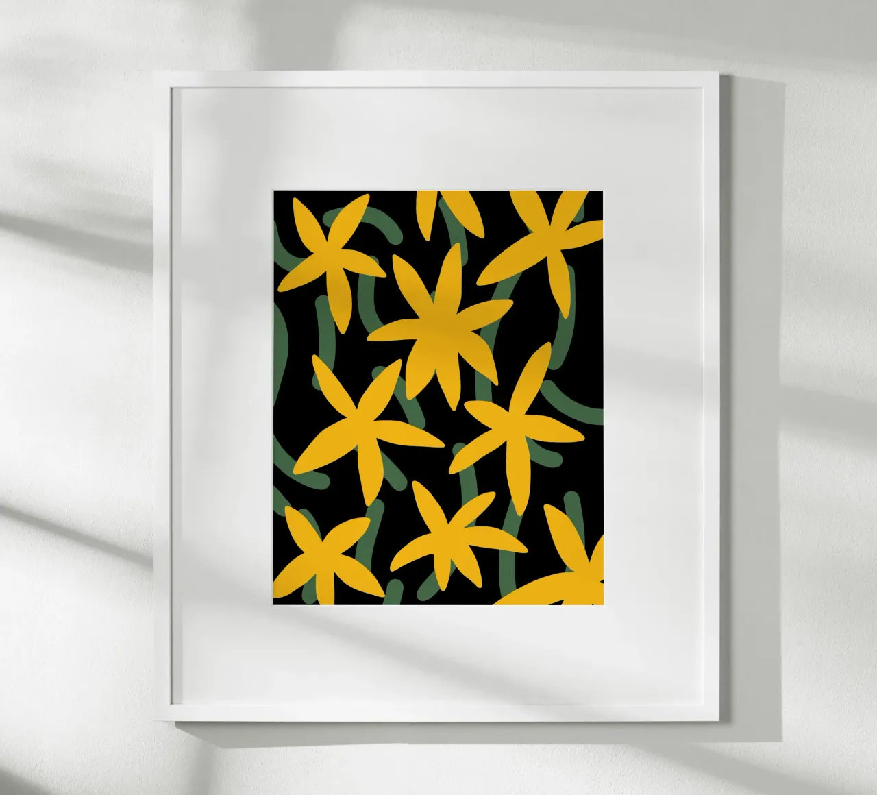 Star flower pattern poster by Little Dean
