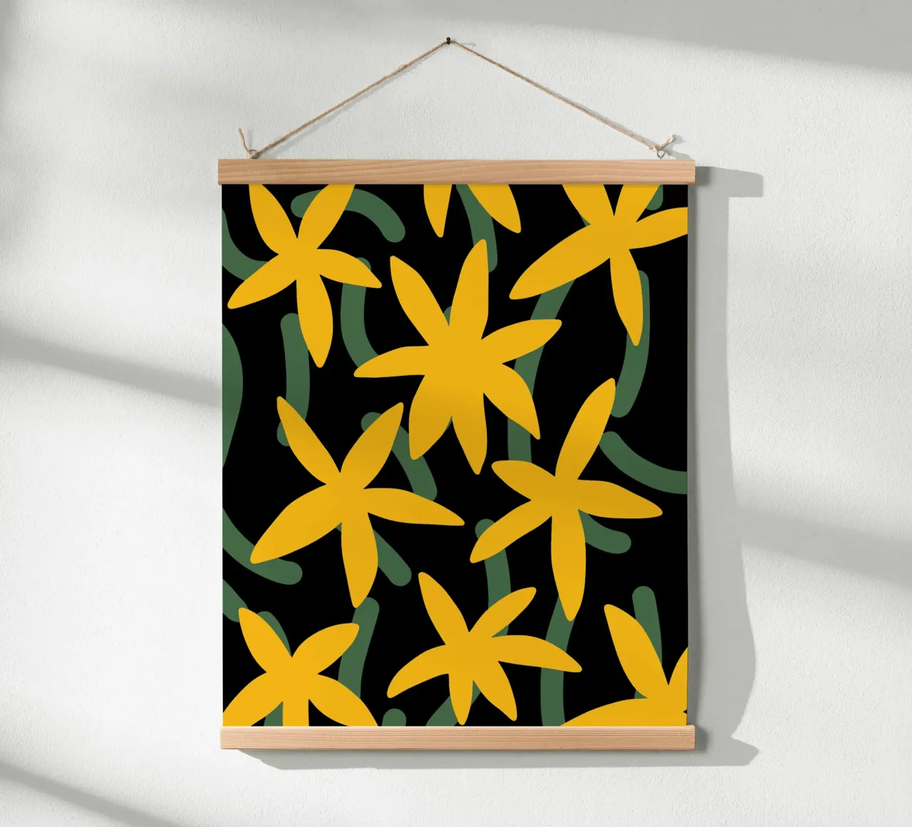Star flower pattern poster by Little Dean