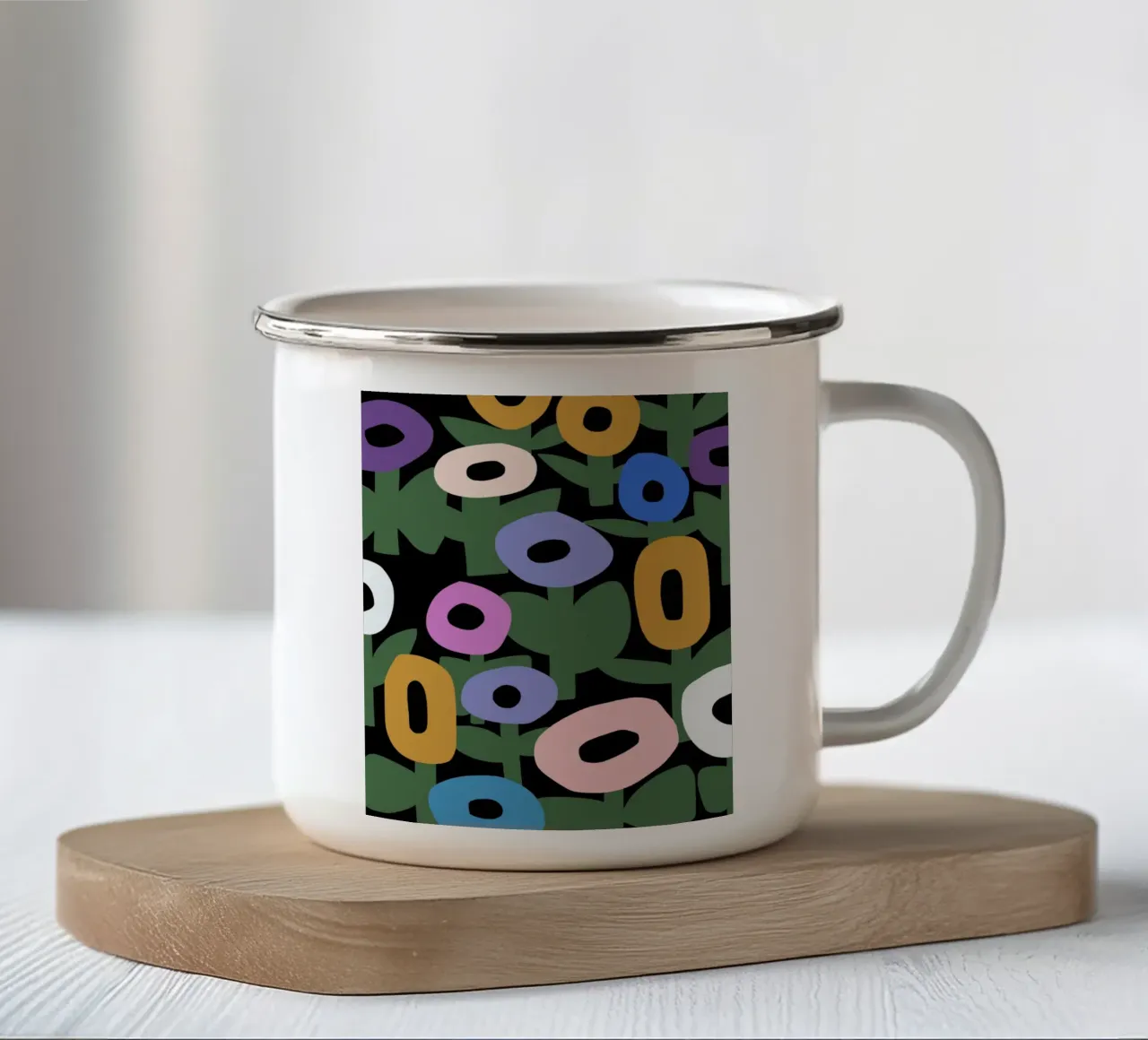 Fiore di ciambella tazza in smalto da Little Dean