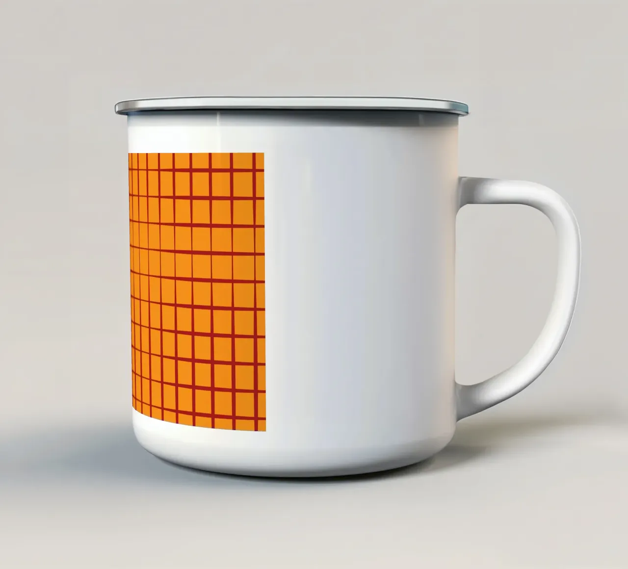 Line retro note tazza in smalto da galihstudio