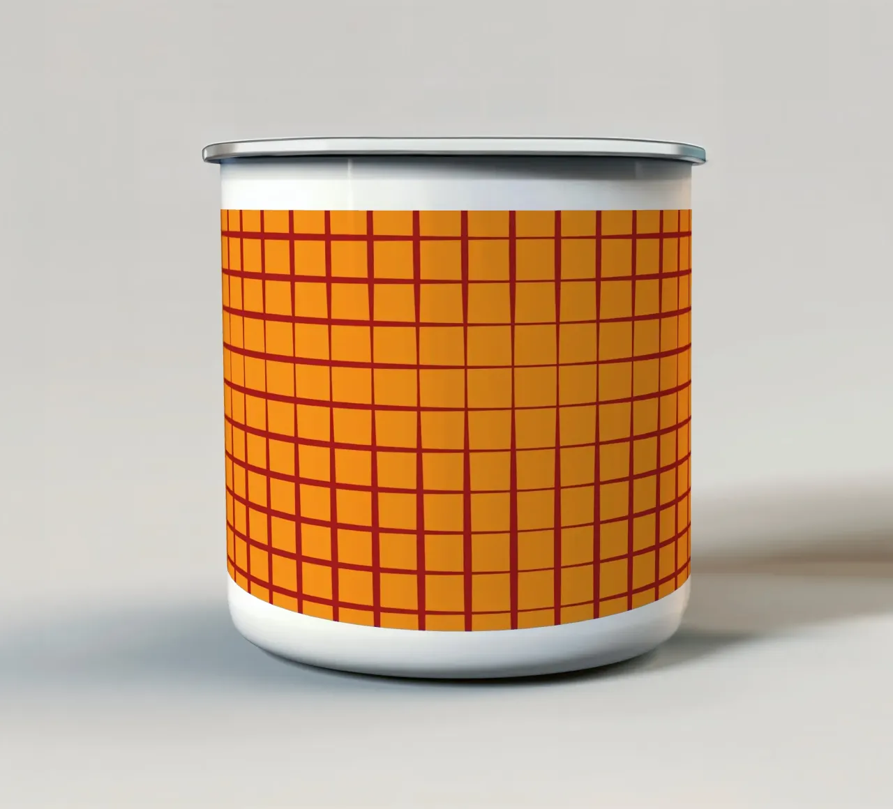 Line retro note tazza in smalto da galihstudio