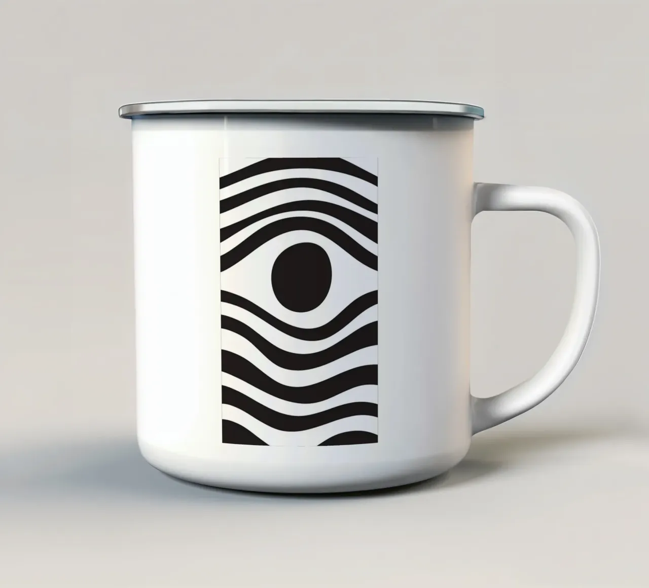 Linea ipnotica dell'occhio tazza in smalto da galihstudio