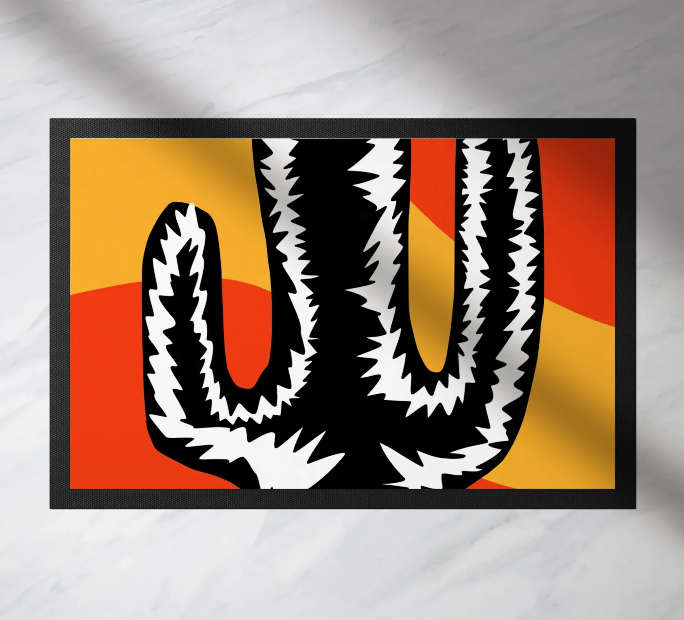 Eclectic cacti doormat by Little Dean