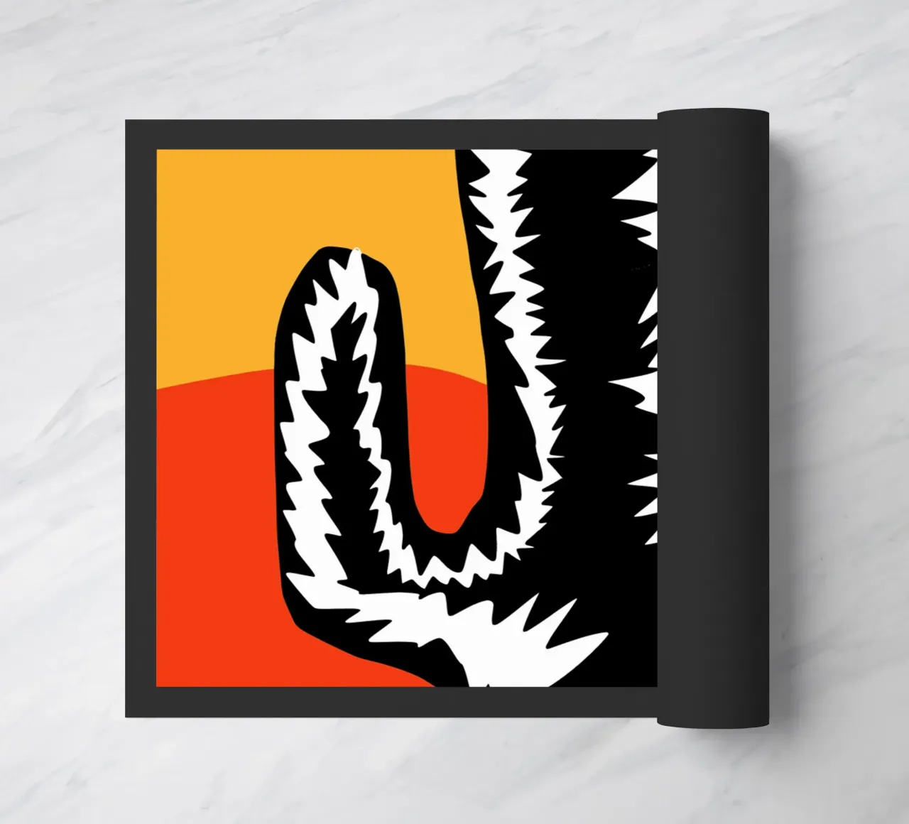 Eclectic cacti doormat by Little Dean