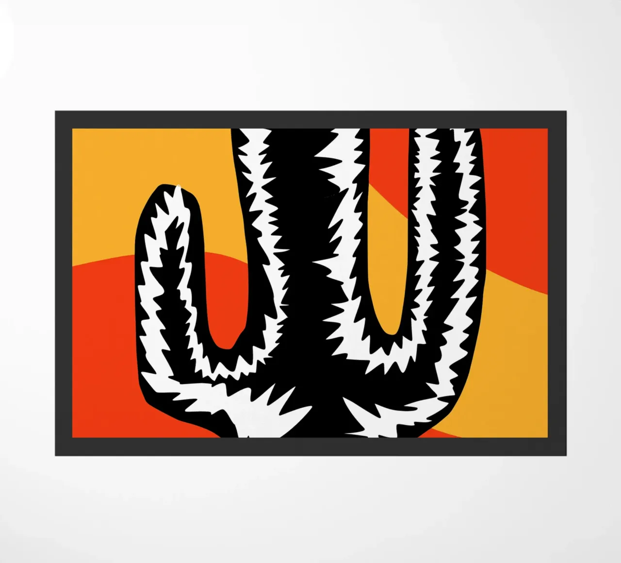 Eclectic cacti doormat by Little Dean