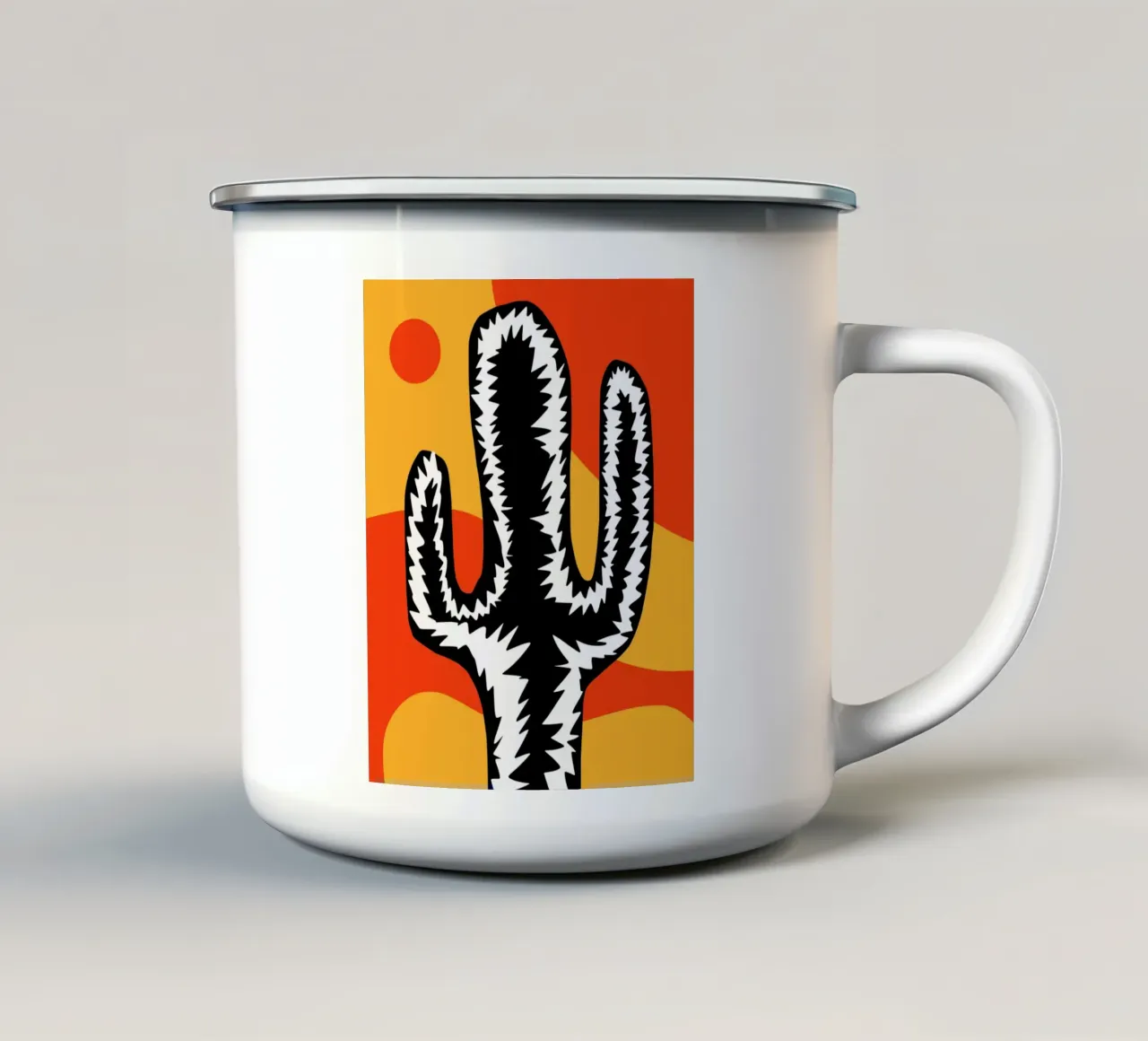 Cactus eclettici tazza in smalto da Little Dean