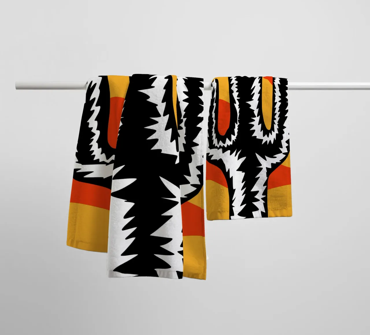 Eclectic cacti towel by Little Dean