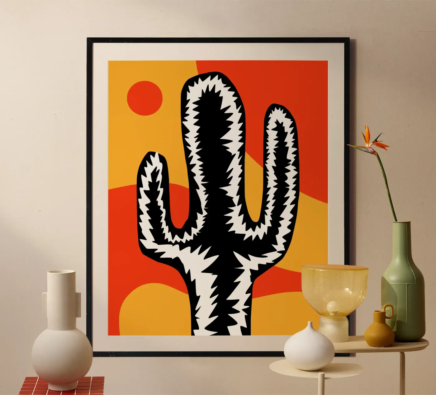 Eclectic cacti poster by Little Dean
