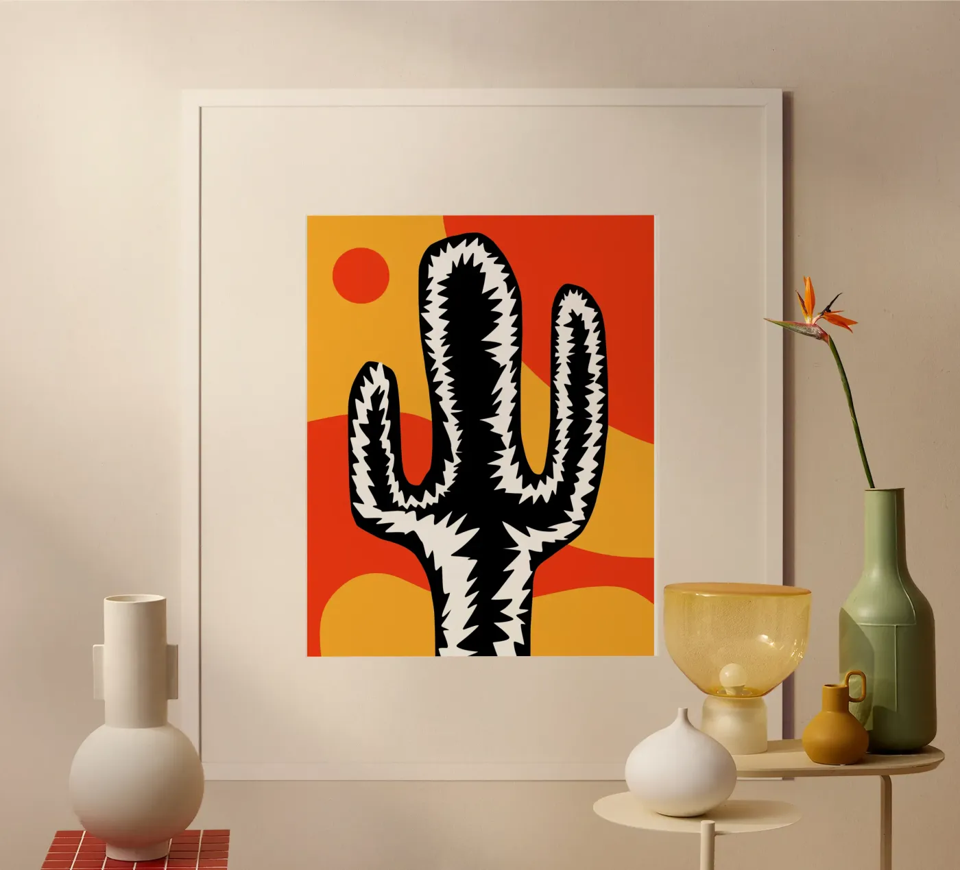 Eclectic cacti poster by Little Dean