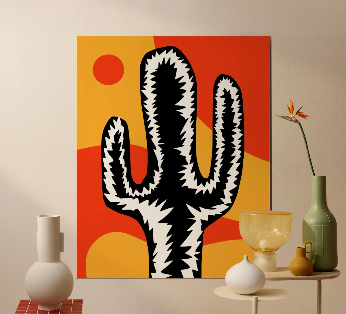 Eclectic cacti poster by Little Dean
